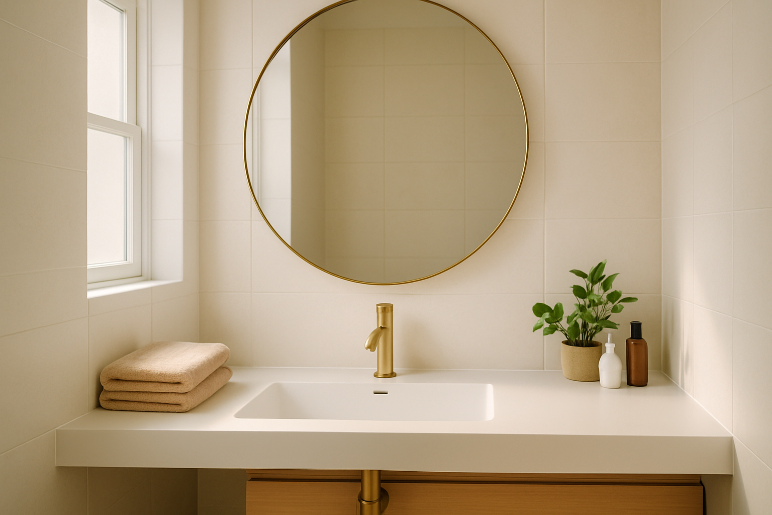 Bathroom vanity worktops: why porcelain is winning